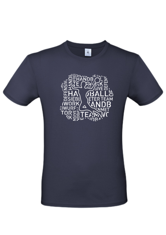 Preview: T-Shirt Handball Words Woman marine