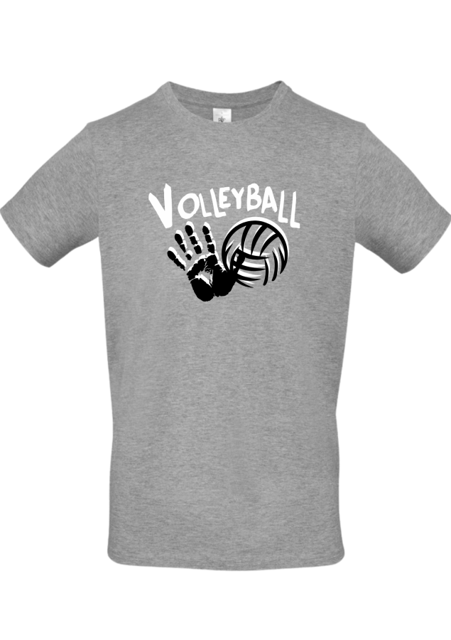 T-Shirt Volleyball Match 1 hellgrau meliert