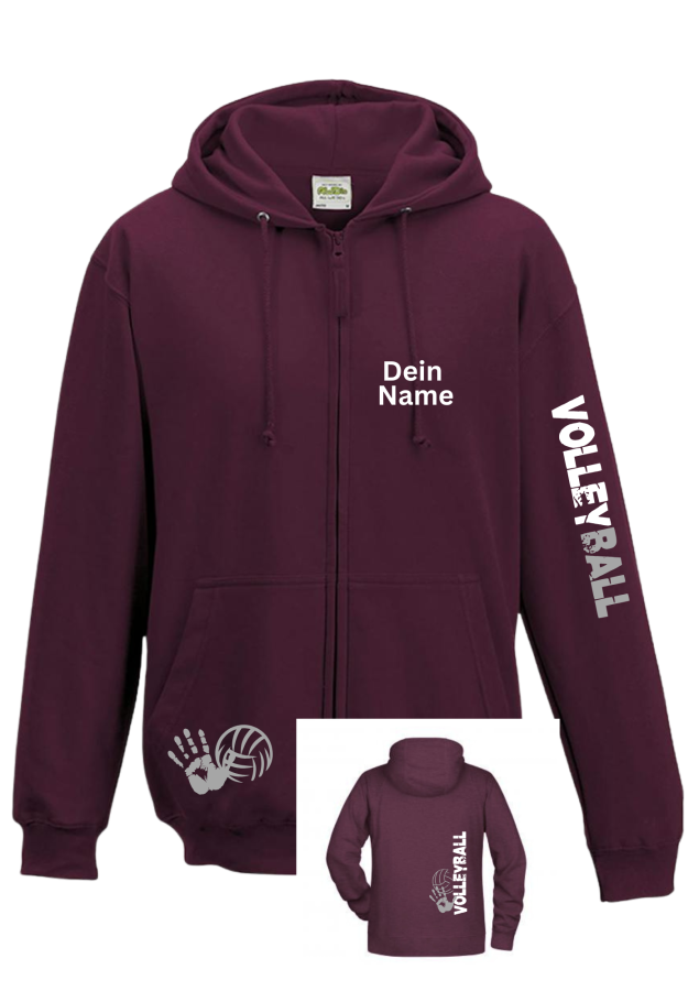 Volleyballjacke Match 2 burgund