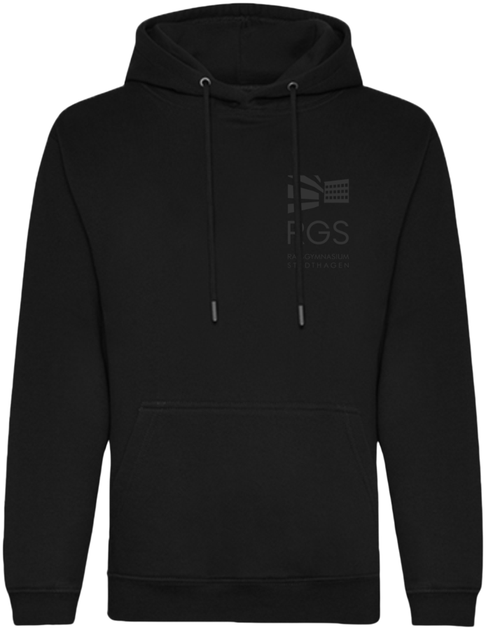 RGS Bio Hoodie Schwarz Druck Dunkelgrau