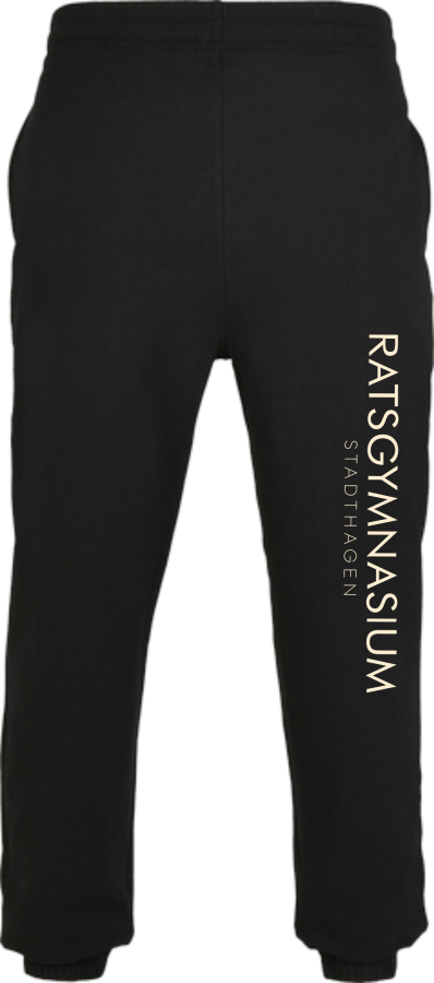 RGS Jogginghose schwarz Druck weiß