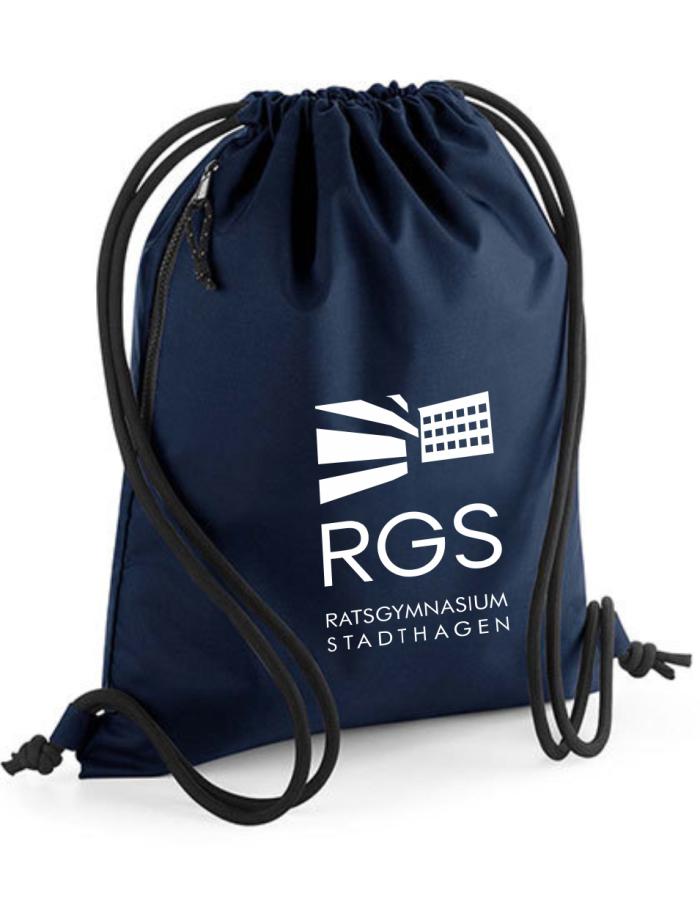 RGS Polyesterbeutel Navy Druck weiß