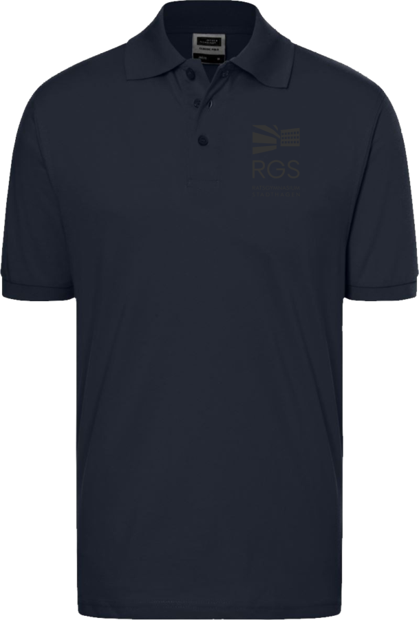 RSG Polo Herren marine Druck schwarz