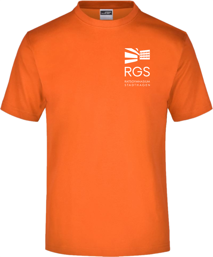 RSG Sportshirt Herren Orange crush Druck weiß