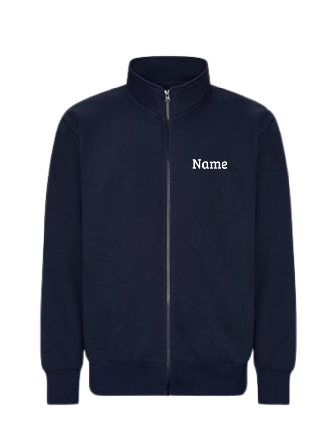 Preview: TüMo Sweatjacke ohne Kapuze marine