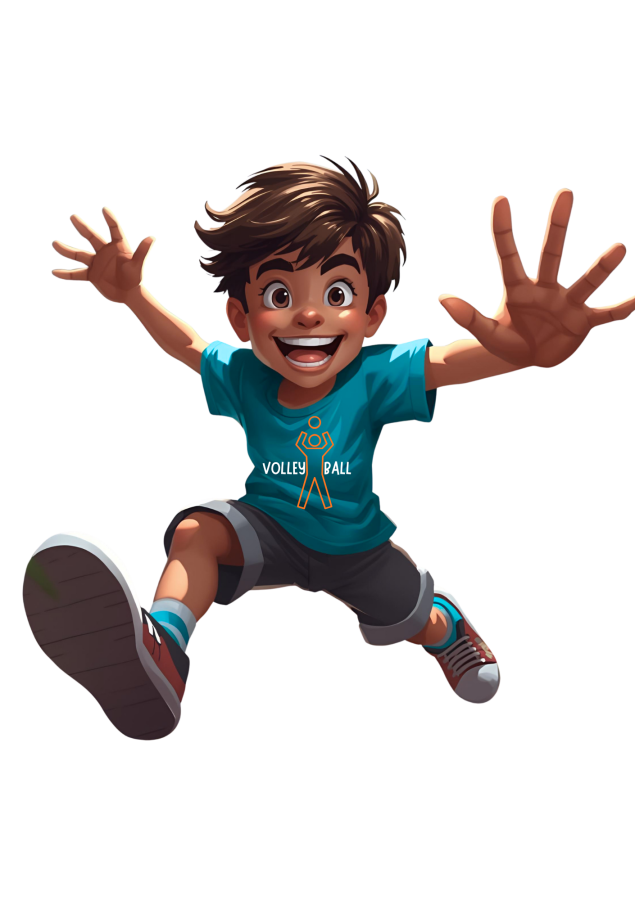 T-Shirt Volleyball Play it Kids türkis