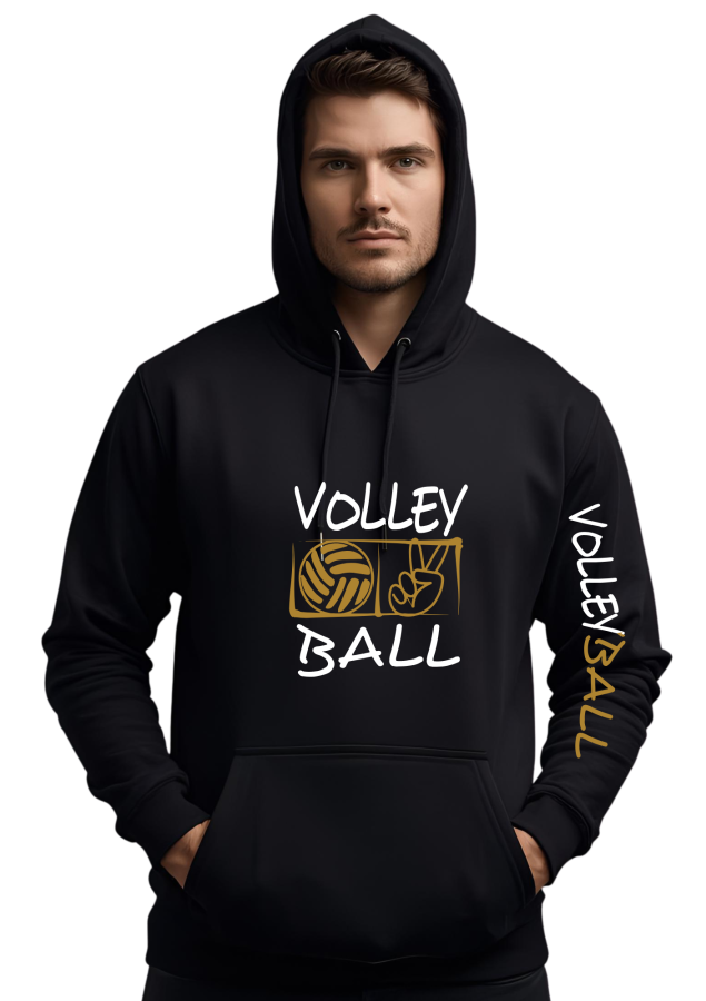 Volleyball Hoodie Victory schwarz
