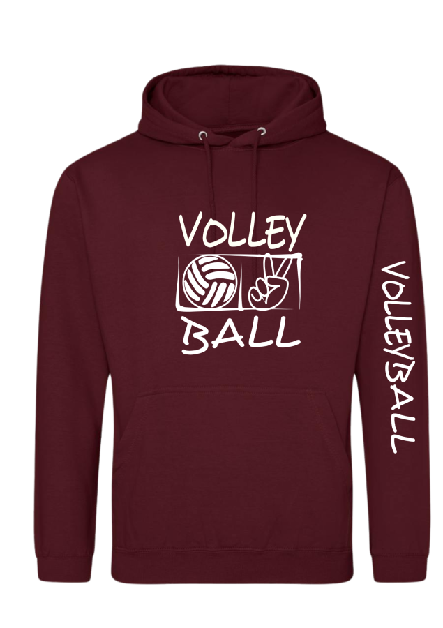 Volleyball Hoodie Victory burgund