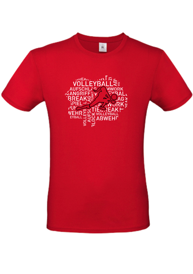 T-Shirt Volleyball Words Woman rot
