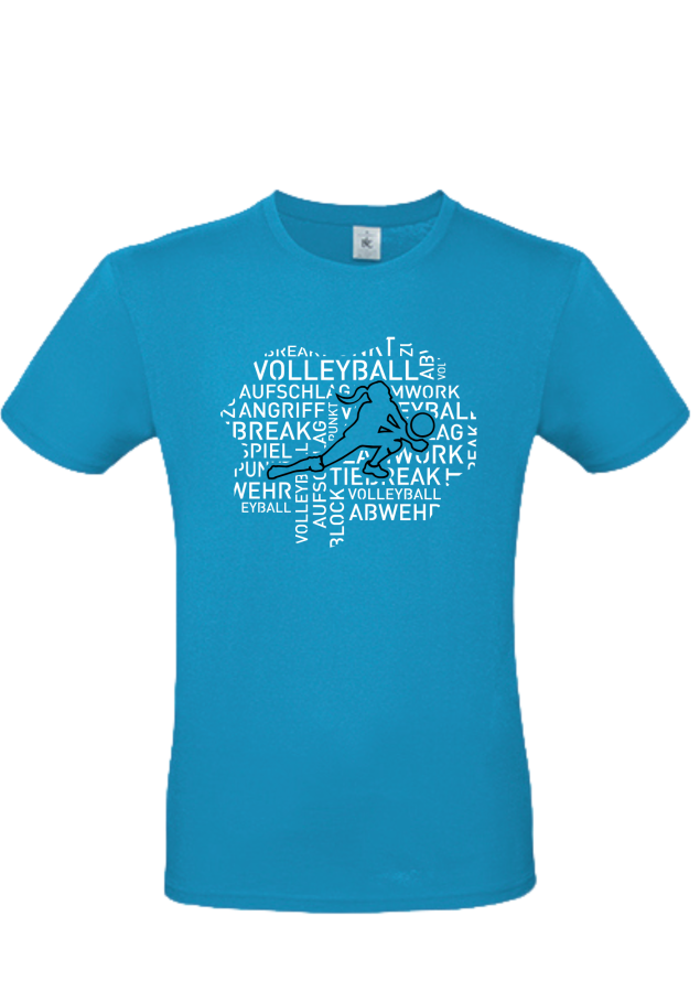 T-Shirt Volleyball Words Woman türkis