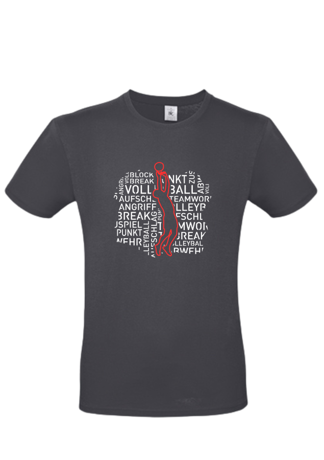 T-Shirt Volleyball Words Men marine