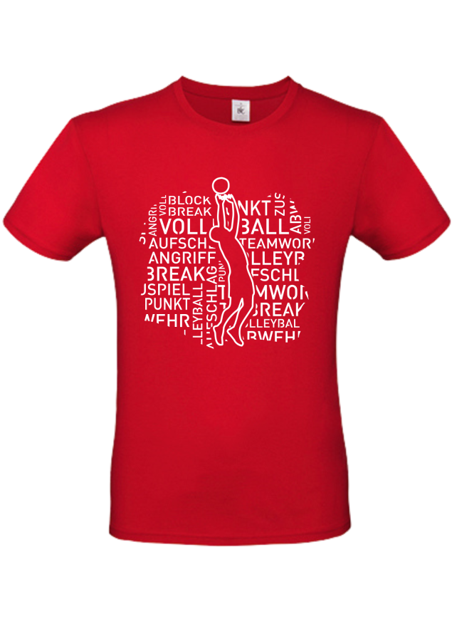 T-Shirt Volleyball Words Men rot