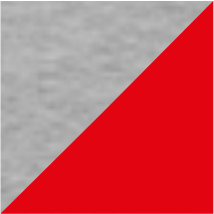Heather Grey / Fire Red