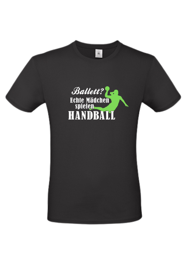T-Shirt Handball Ballett schwarz