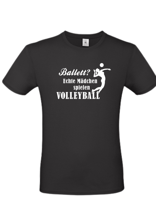 T-Shirt Volleyball Ballett schwarz
