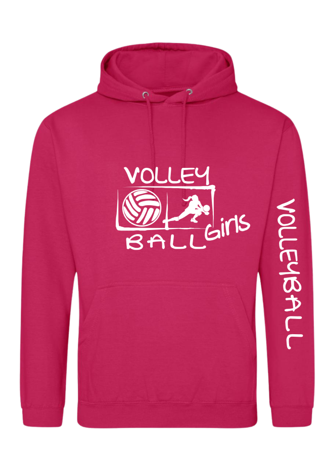 Volleyball Hoodie Girls pink