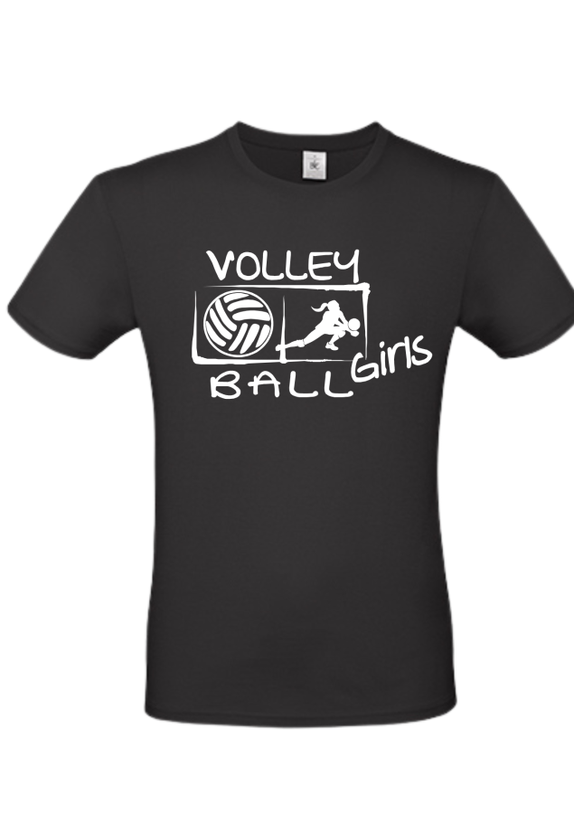 T-Shirt Volleyball Girls schwarz