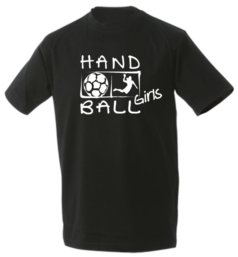T-Shirt Handball Girls schwarz