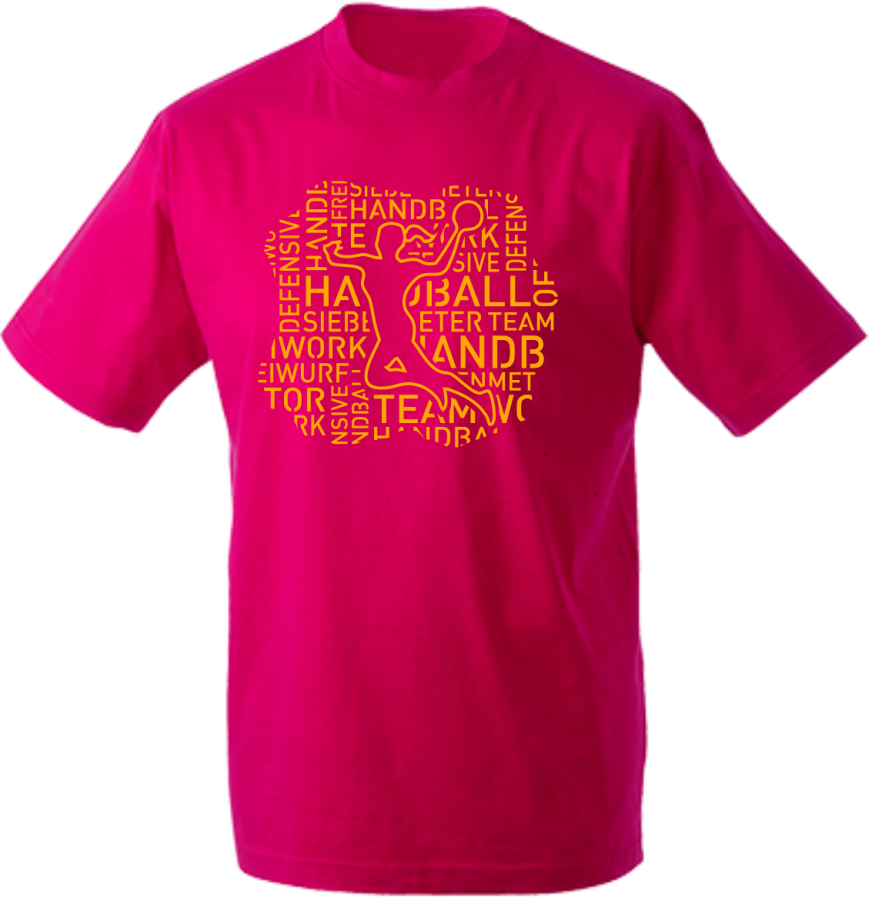 T-Shirt Handball Words Woman einfarbig