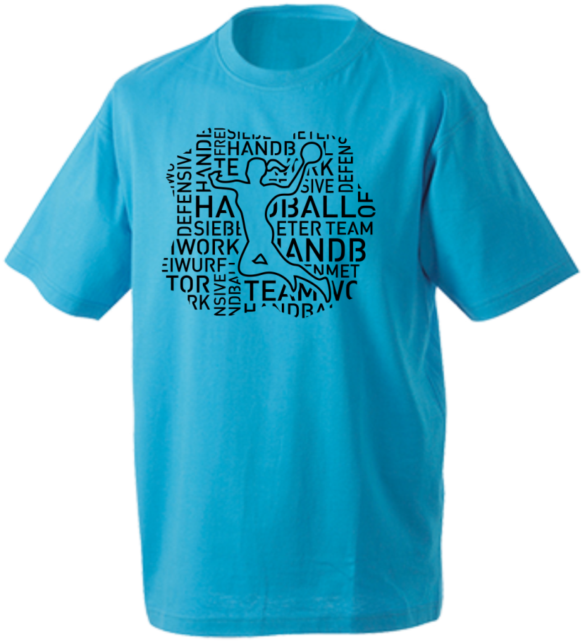 T-Shirt Handball Words Woman einfarbig