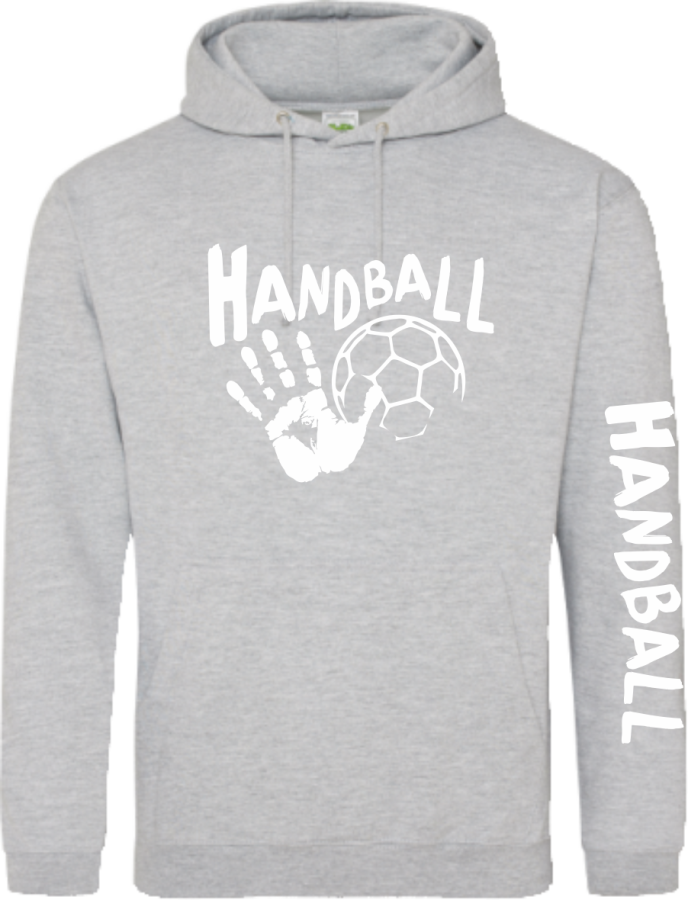Handball Hoodie Match 1 hellgrau meliert