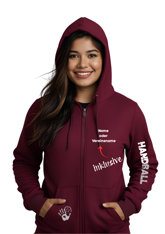 Handballjacke Match 2 burgund