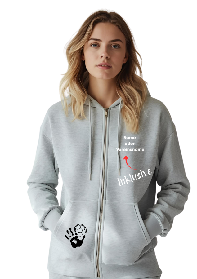 Handballjacke Match 2 hellgrau meliert