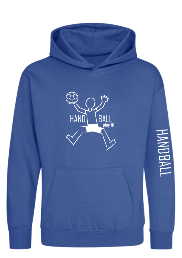 Handball Hoodie Play it Kids royalblau