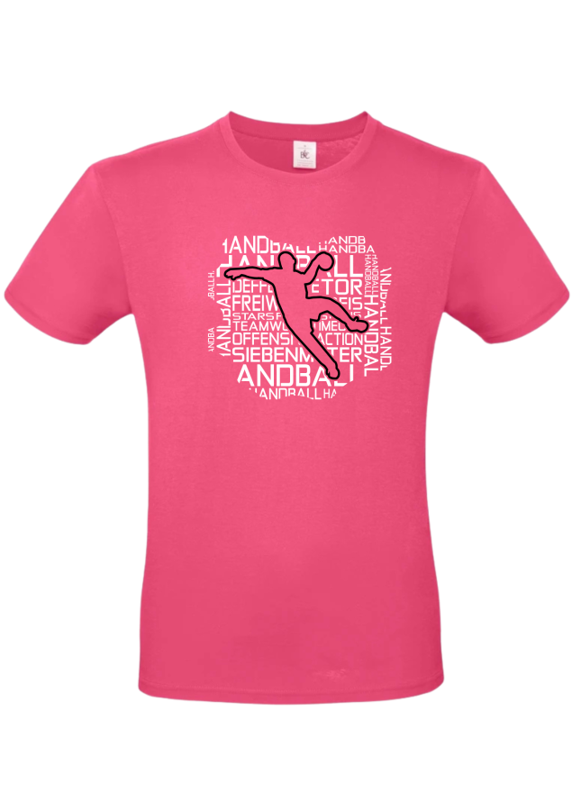 T-Shirt Handball Words Men pink