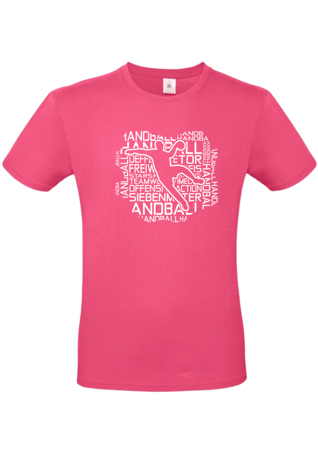 T-Shirt Handball Words Men pink