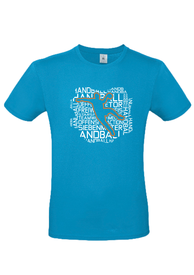 T-Shirt Handball Words Men türkis