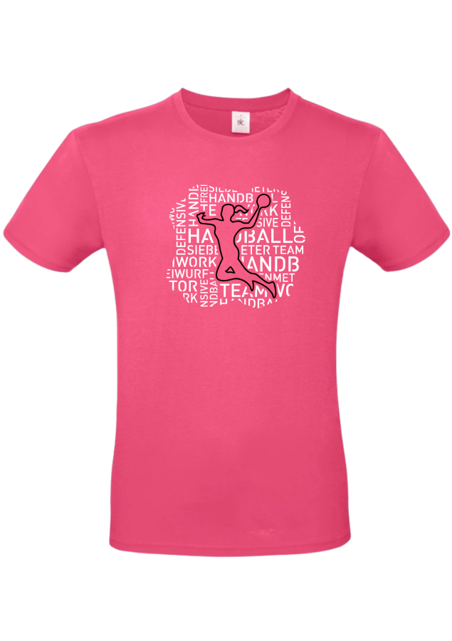 T-Shirt Handball Words Woman pink