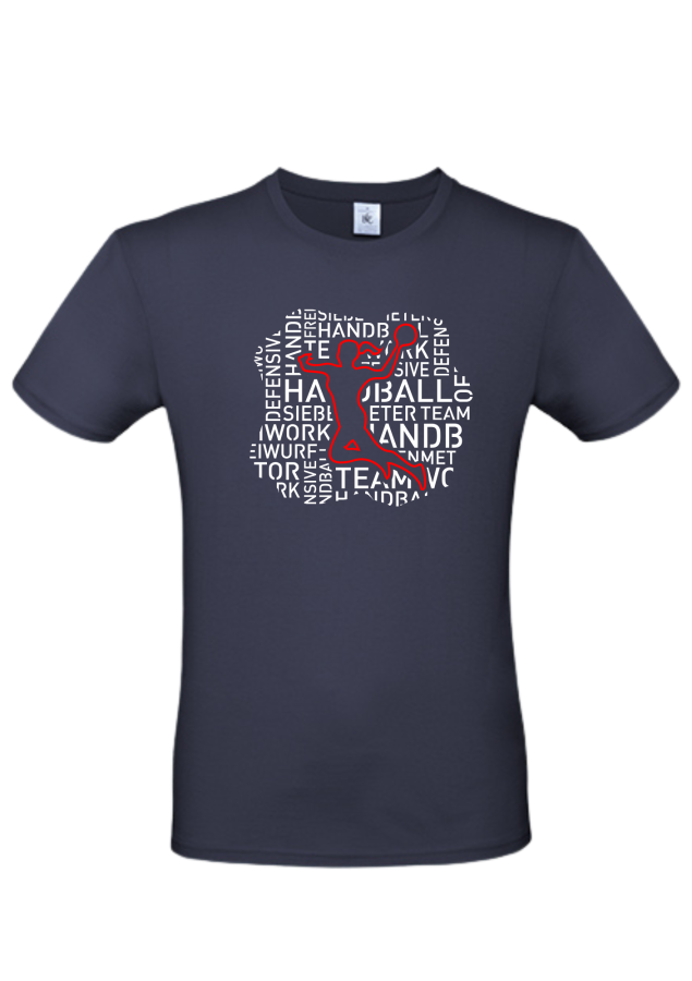 T-Shirt Handball Words Woman marine