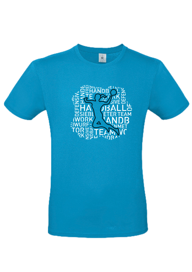 T-Shirt Handball Words Woman türkis