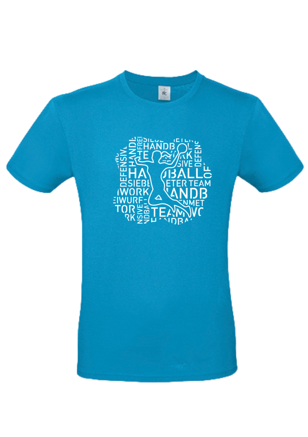 T-Shirt Handball Words Woman türkis