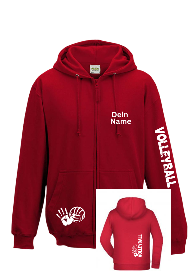 Volleyballjacke Match 2 rot