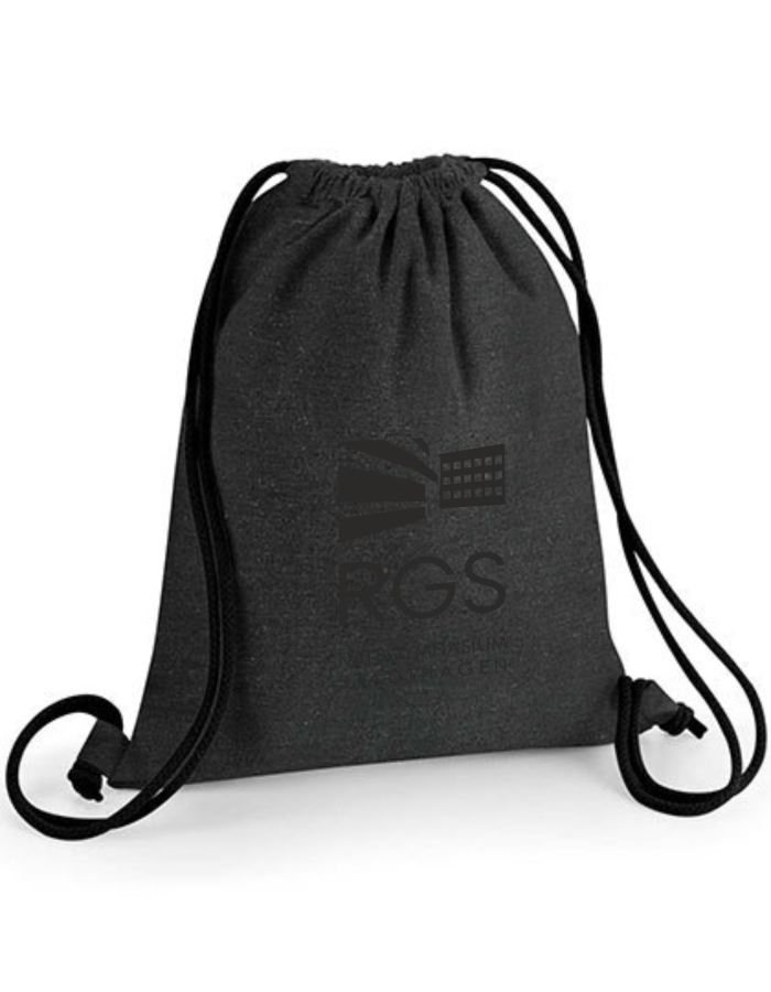 RGS Baumwollbeutel Schwarz Druck schwarz