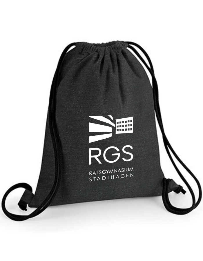 RGS Baumwollbeute Schwarz Druck weiß 
