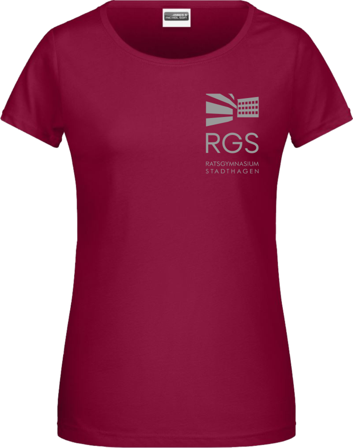 RGS Bio Shirt Damen Wine Druck Hellgrau 