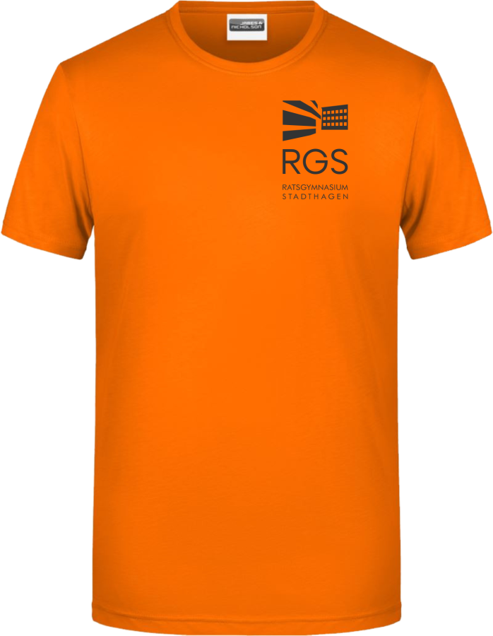RGS Bio Herren Orange Druck Dunkelgrau