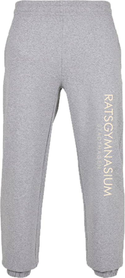 RGS Jogginghose hellgrau Druck weiß