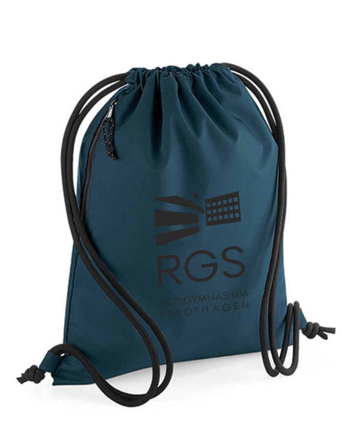 RGS Polyesterbeutel Petrol Druck Schwarz