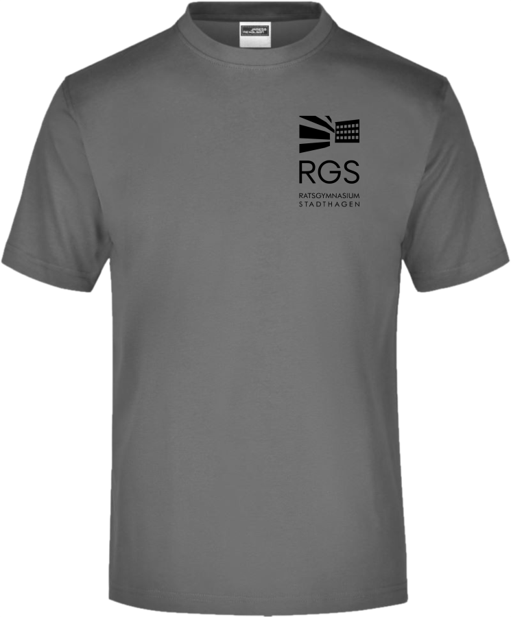 RSG Sportshirt Herren Heather grey (solid) Druck schwarz