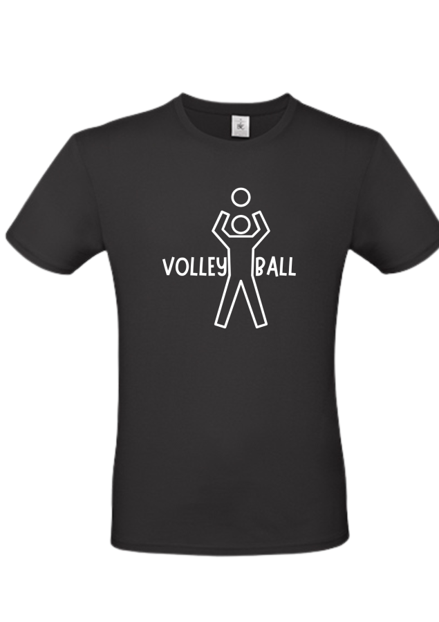 T-Shirt Volleyball Play it Kids schwarz