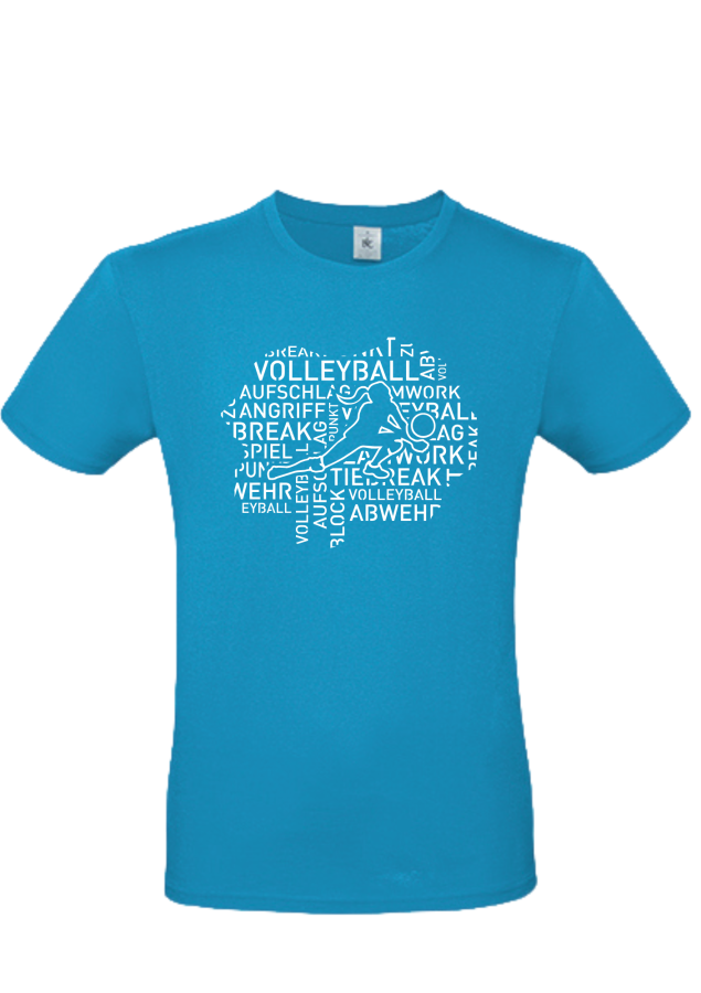 T-Shirt Volleyball Words Woman türkis
