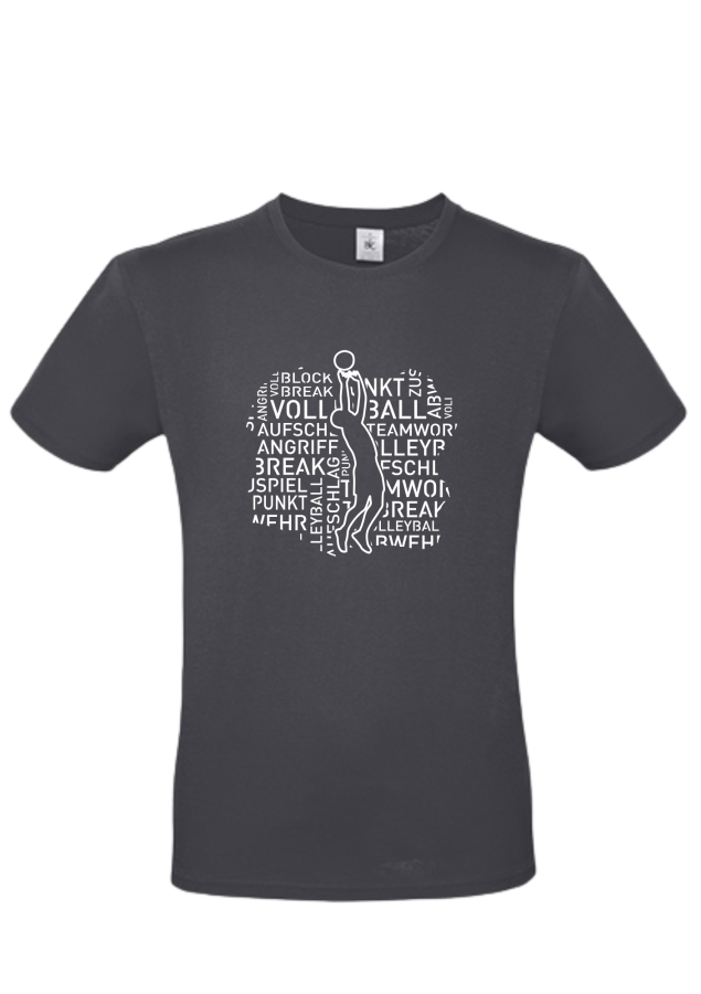 T-Shirt Volleyball Words Men marine