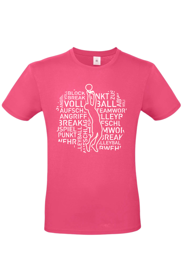 T-Shirt Volleyball Words Men pink