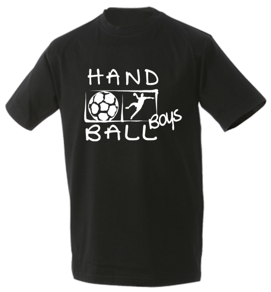 T-Shirt Handball Boys schwarz